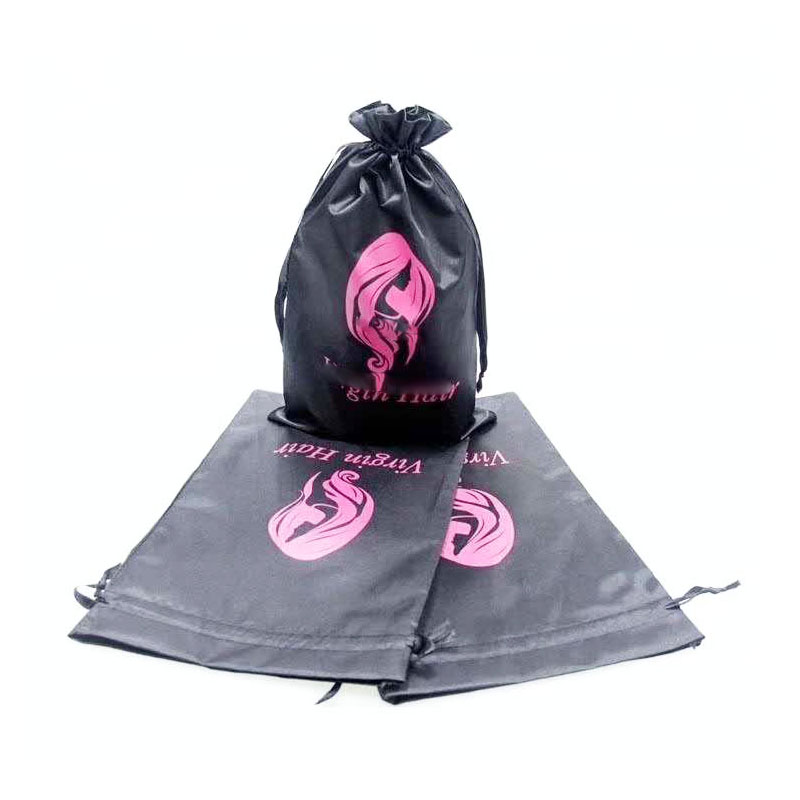 Satin bags for hair bundle and wigs virgin hair package bag custom bag YL316